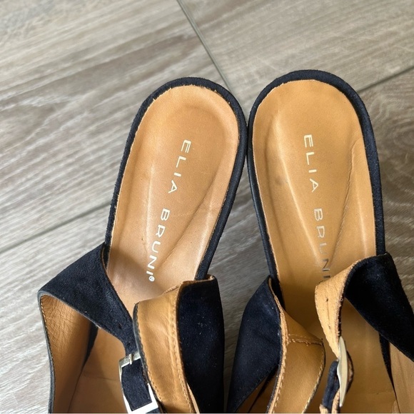 Elia Bruni Navy Suede Leather Slingback Pumps  Made in Spain - Picture 8 of 14